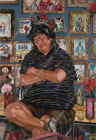 oil portrait of artist, Dean Narcho, by DeAnn Melton