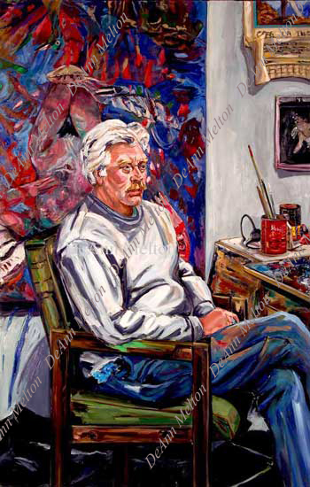 DeAnn Melton oil portrait of artist, Bruce McGrew